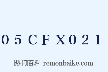 05CFX021是什么意思的图片